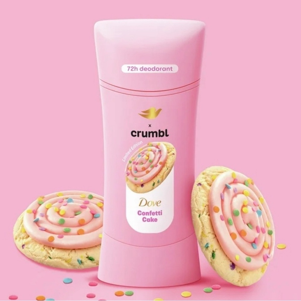 Crumbl x Dove Confetti Cake deodorant new